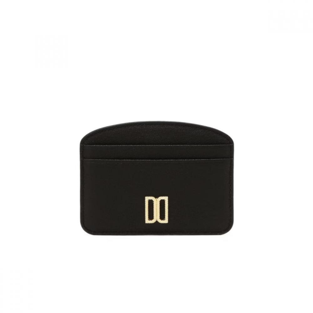 Dcho6e150bk [azella] Porte-cartes Noir Dd Logo Cuir de Vache