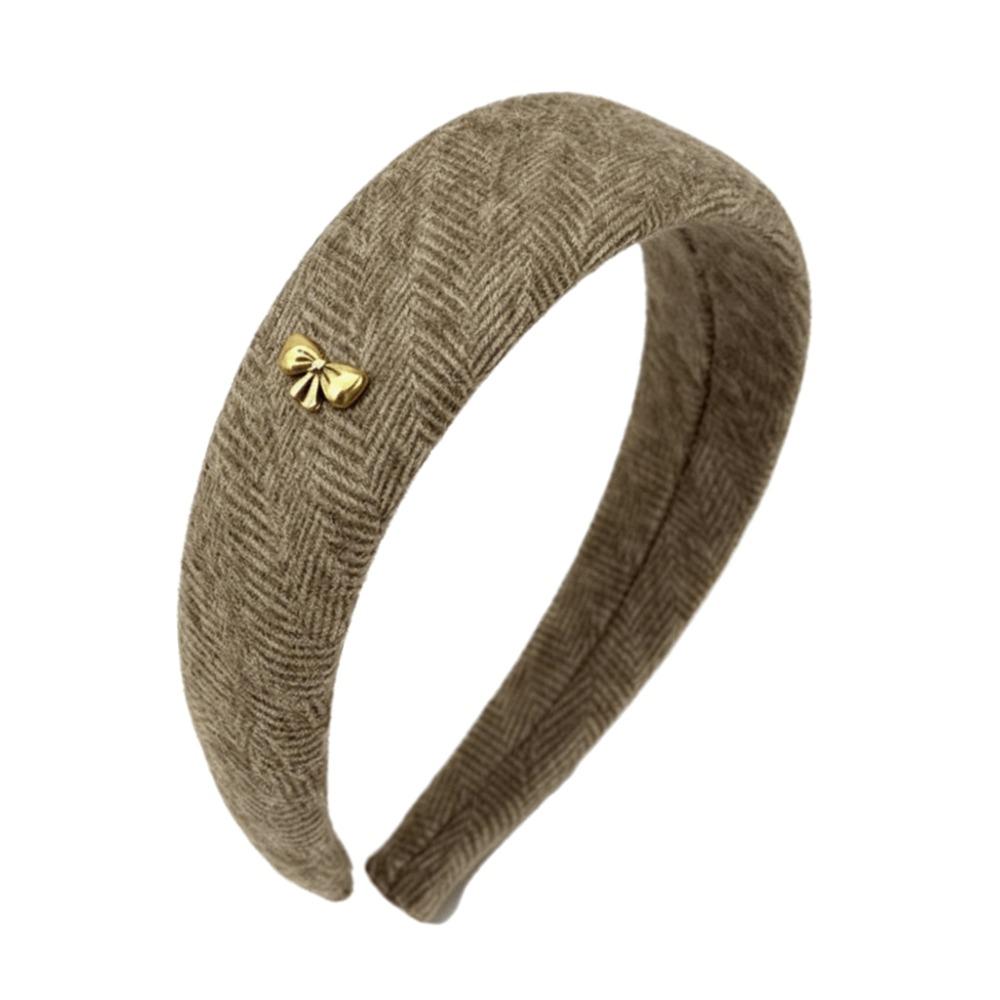 Sponge Padding Wide Edge Headband Solid Color Thick Hair Band Retro Hair Hoop Winter Season