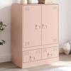 VidaXL Highboard Pink 67x39x95 Cm Steel, Cabinet, Storage Cabinet, Highboard, Sideboard, Tall Cabinet, 841806