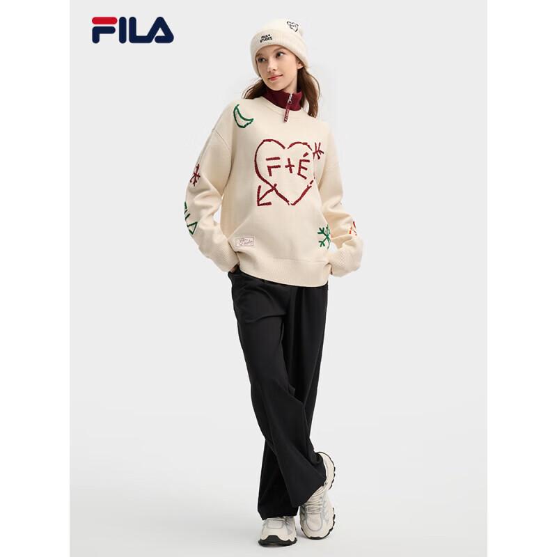 FILA 2025 Spring Couple s Graffiti Knit Pullover Sweater S