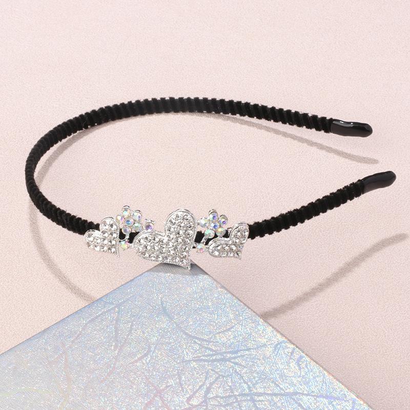 Crystal Alloy Flower Hairband, Anti-slip Headband Hairpin, Bridal Headpiece