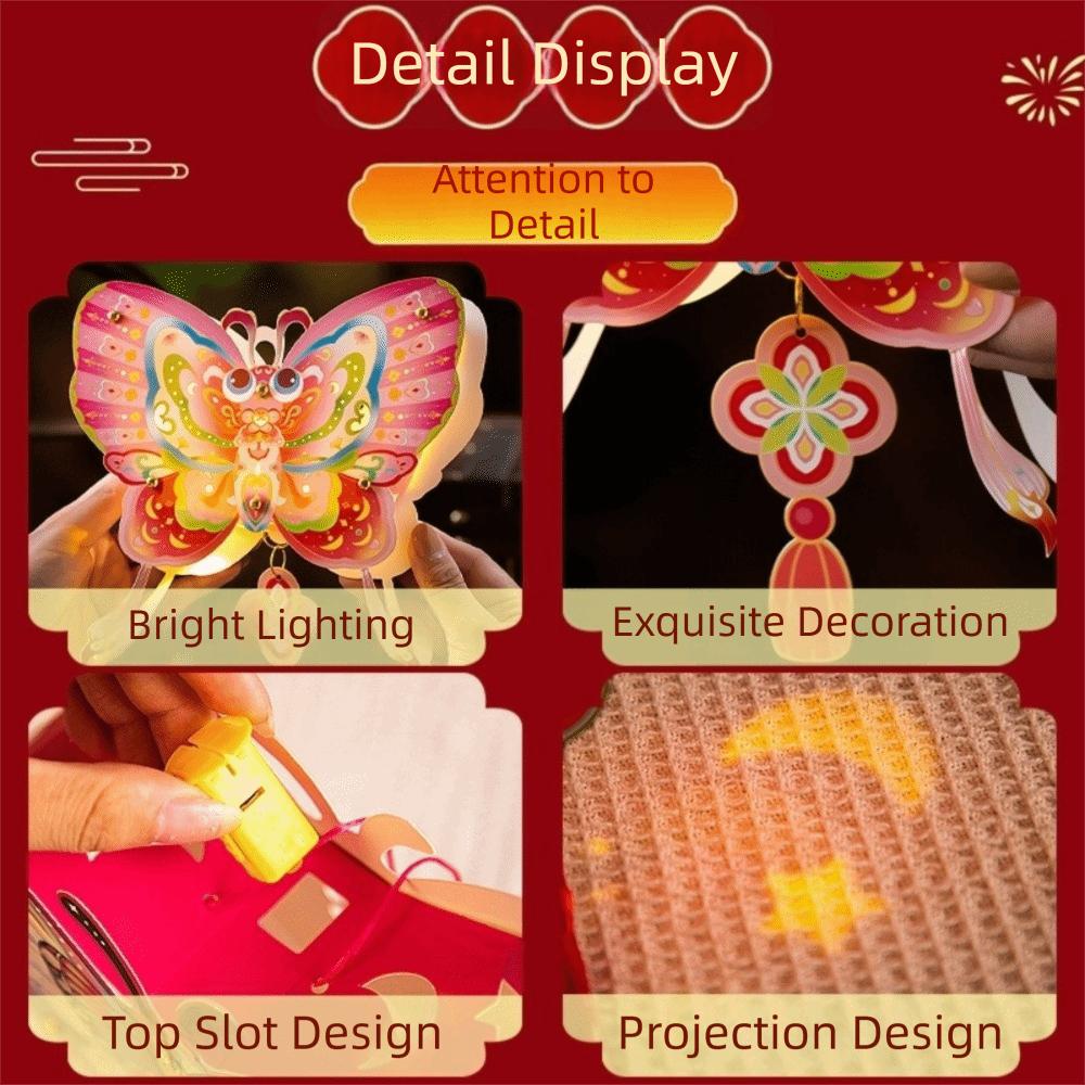 Butterfly Children's Hand-held Lanterns Paper Luminous Lantern Mid-Autumn Festival