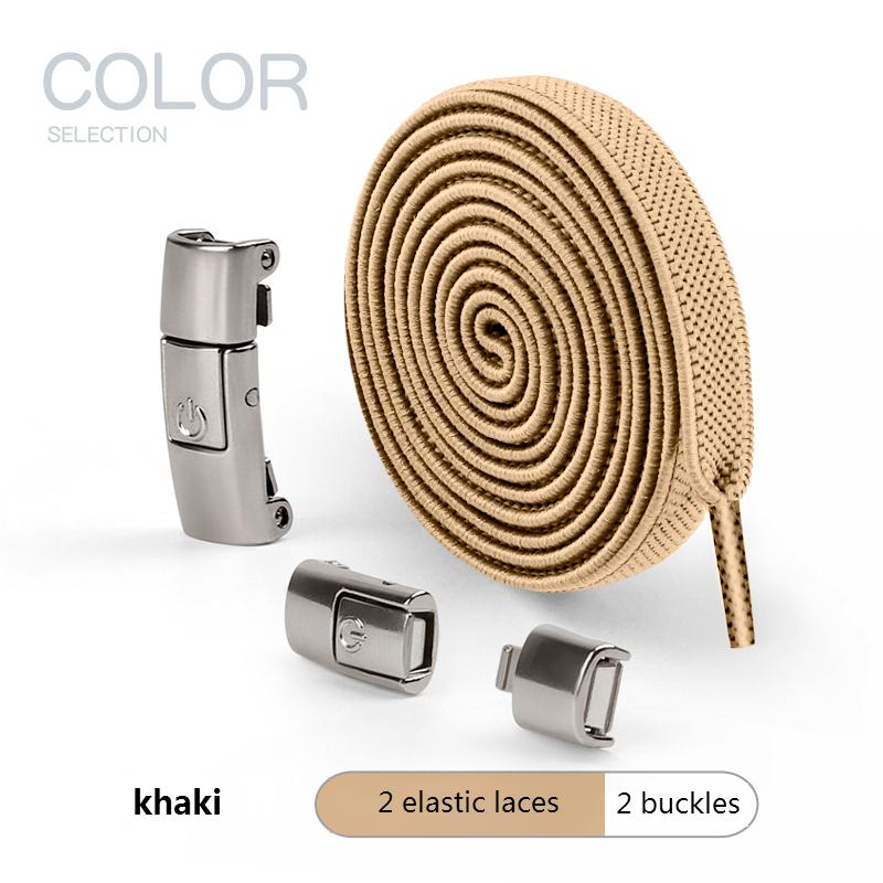 NO.8 No Tie Shoe Laces Press Lock Shoelaces Without Ties Elastic Laces Sneaker Kids Adult 8MM Widened Flat Shoelace for Shoes