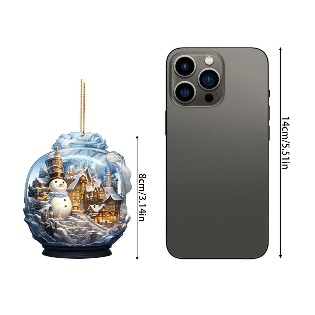 Vánoční ozdoby Vánoční sněhulák Akrylové šperky Unikátní dekorace sněhová vločka Nádherný míč Přívěsek