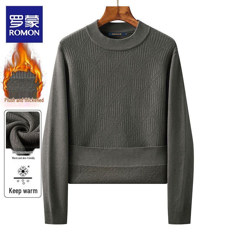 Romon Men's Long Sleeve Casual Pullover Top