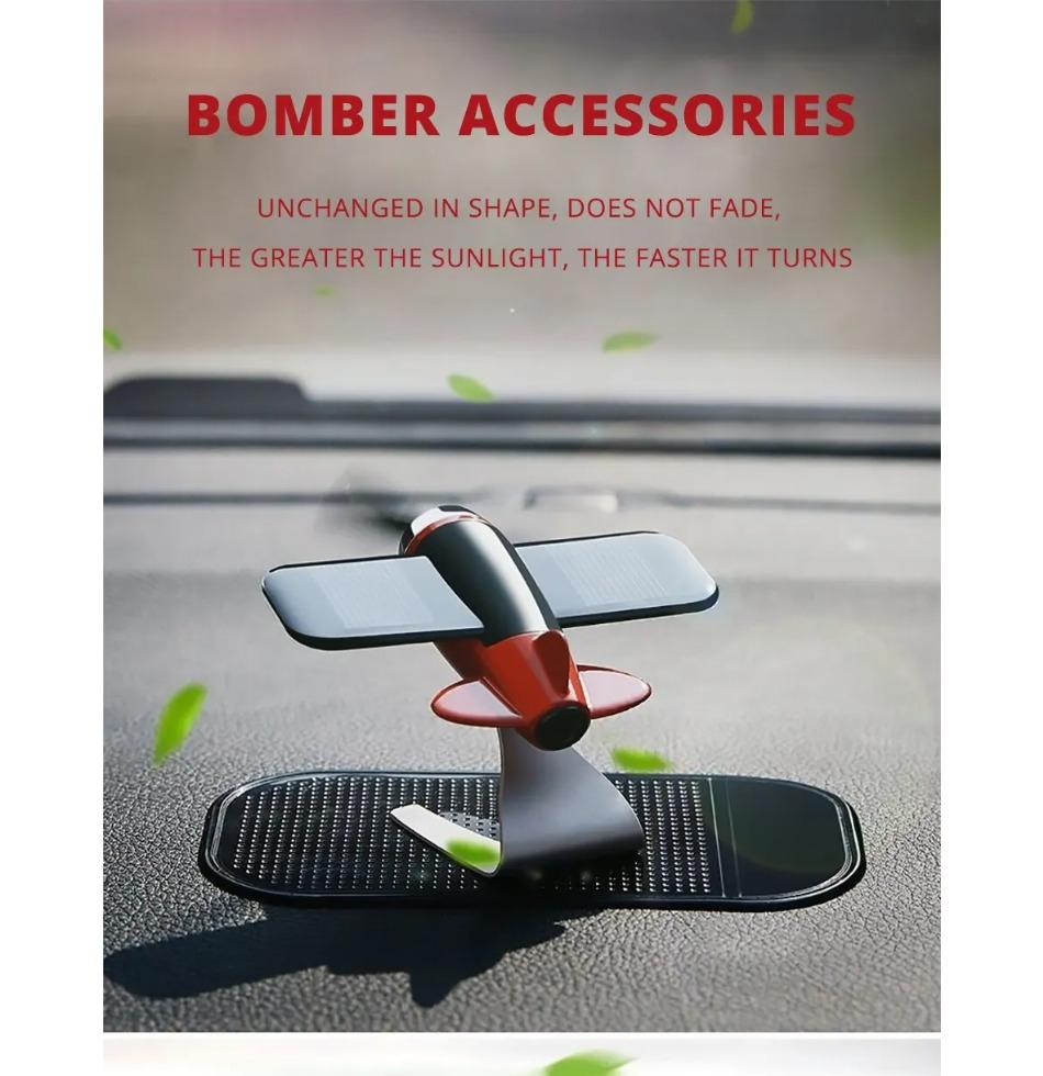 Solar Airplane Creative Men's Car Decoration Car Interior Accessories Desktop Ornament Gift for Woman, Man, Car Enthusiast