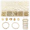 DIY Pearl Spacer Beads Set Personalized Beaded Bracelets Making Accessories for Children Girls