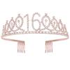 Party Crown Headband Rhinestone Crown Hair Accessory First Year Number Birthday Cake Ornament Alloy Headband