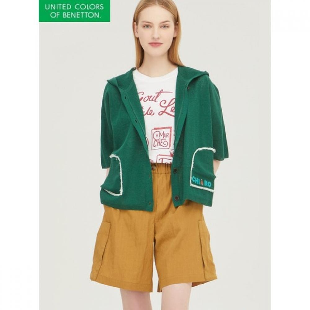 

Кардиган с короткими рукавами и вышивкой на спине Benetton Bakcb8431 IV/OS
