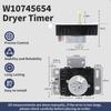W10745654 Timer suszarki Wodoodporny zespół do suszarki RGD4516FWO RGD4640YQ0 RGD4640YQ2 RGD4640YQ3 RGD4645EW0