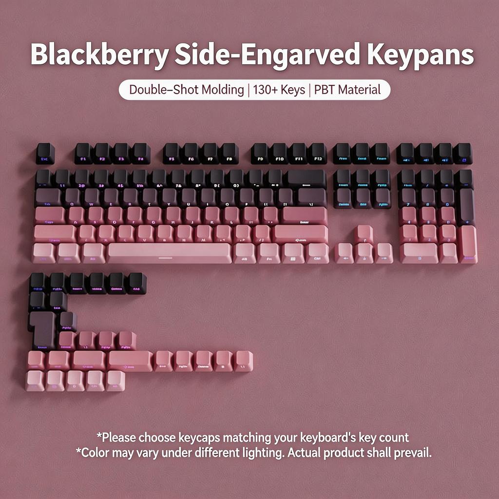 Xiaomi Side-printed Gradient Keycaps with PBT Contour Backlighting, Bottom-lit Design, Compatible with 60/75/68/87/104 Gaming Keyboards
