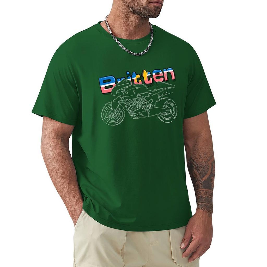 Britten Motorcycle T-Shirt Cute Clothes Essential T Shirt Men T Shirts