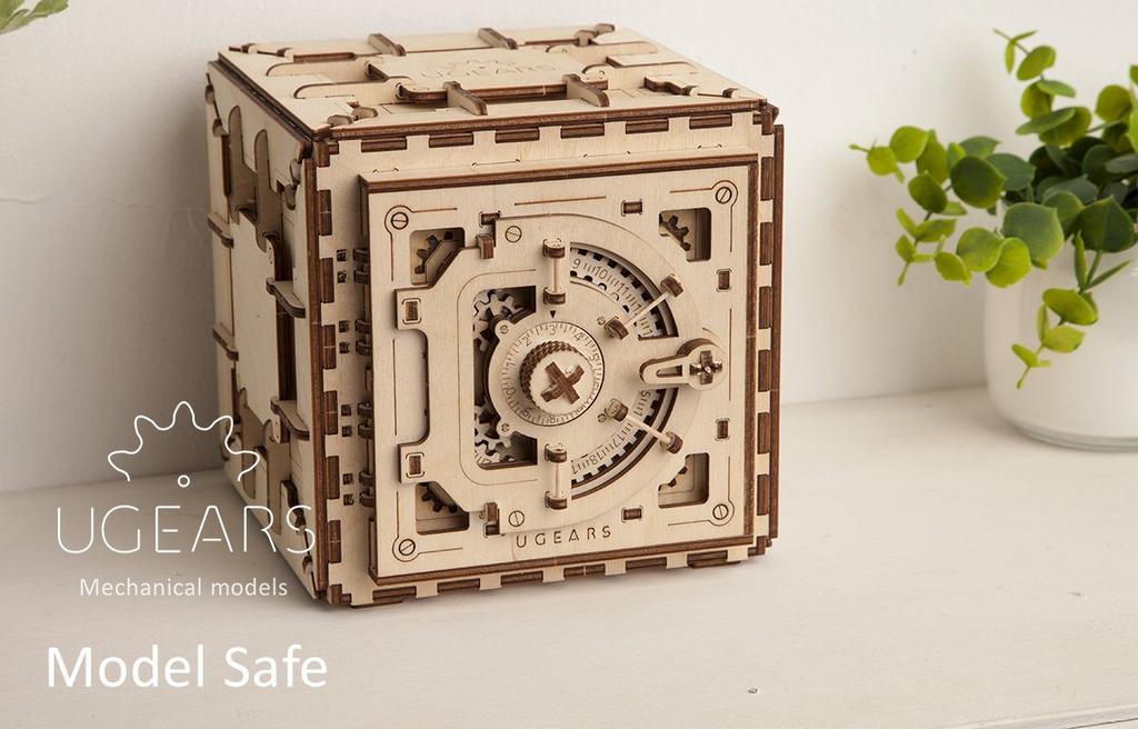 Ugears Safe Wooden Toy, Build Your Own 3D Puzzle, 70011 [Used]