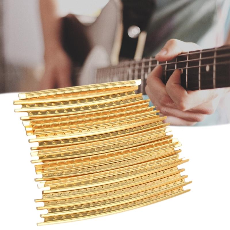 20Pcs/set Guitar Fret Wire 2.2mm 2.0mm 19 Frets 22 Frets Brass Fretwire Sets for Guitar Bass Fingerboard Replacements