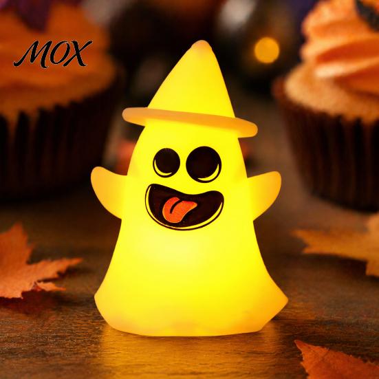 Halloween Night Light Witch Hat Ghost Light, Spooky LED Decorative Lamp, Lamp Cartoon for Holiday Party Decor Wizard