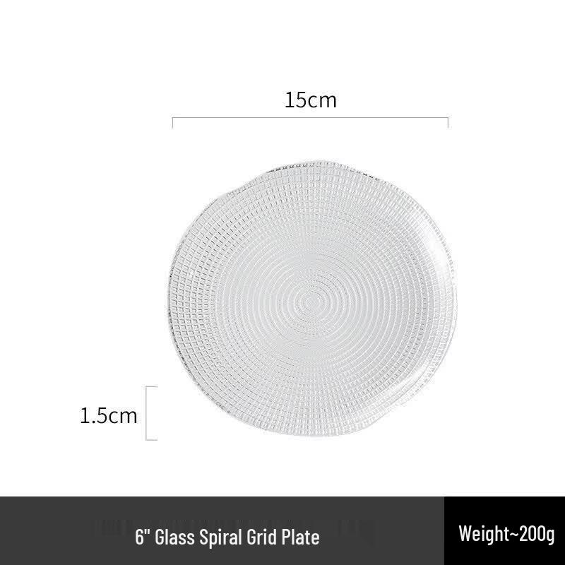 

Diruian Light Luxury Glass Salad & Dessert Plate
