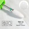 Ceramic Milling Cutter Flame Carbide Nail Drill Bits Pink Gel Remover Electric Machine Drills Polishing Peeling Nails Art Tools