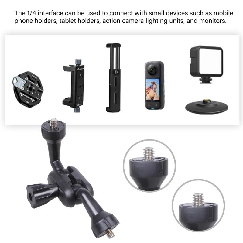 1/4 20 Threaded Camera Bracket Adapter 12cm Metal Plastic Hybrided Connector For Action Cameras Smartphone Clamps