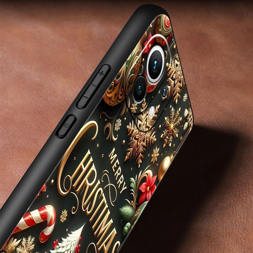 Frohe Weihnachten Handyhülle Cover für Xiaomi Mi 17 Pro Max 15 14 13 12 11 Ultra 15T 14T 13T 12T 11T Pro Lite Weiche TPU Schale Capas
