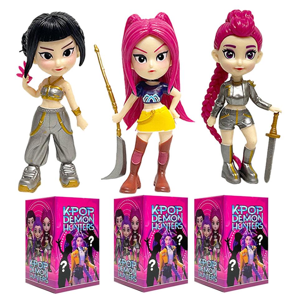 Anime Figure K-pop Demon Hunters with Box Kawaii Boys Girls Gifts For Kids Fans Halloween Christmas Figure Decorative Gifts