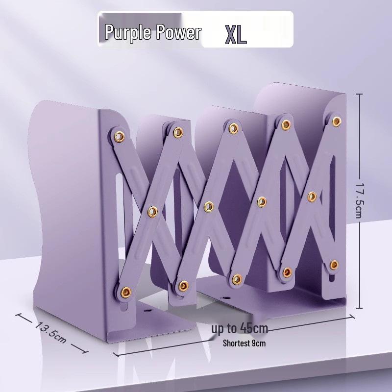 Retractable Bookshelf with Pen Holder and Divider for Students