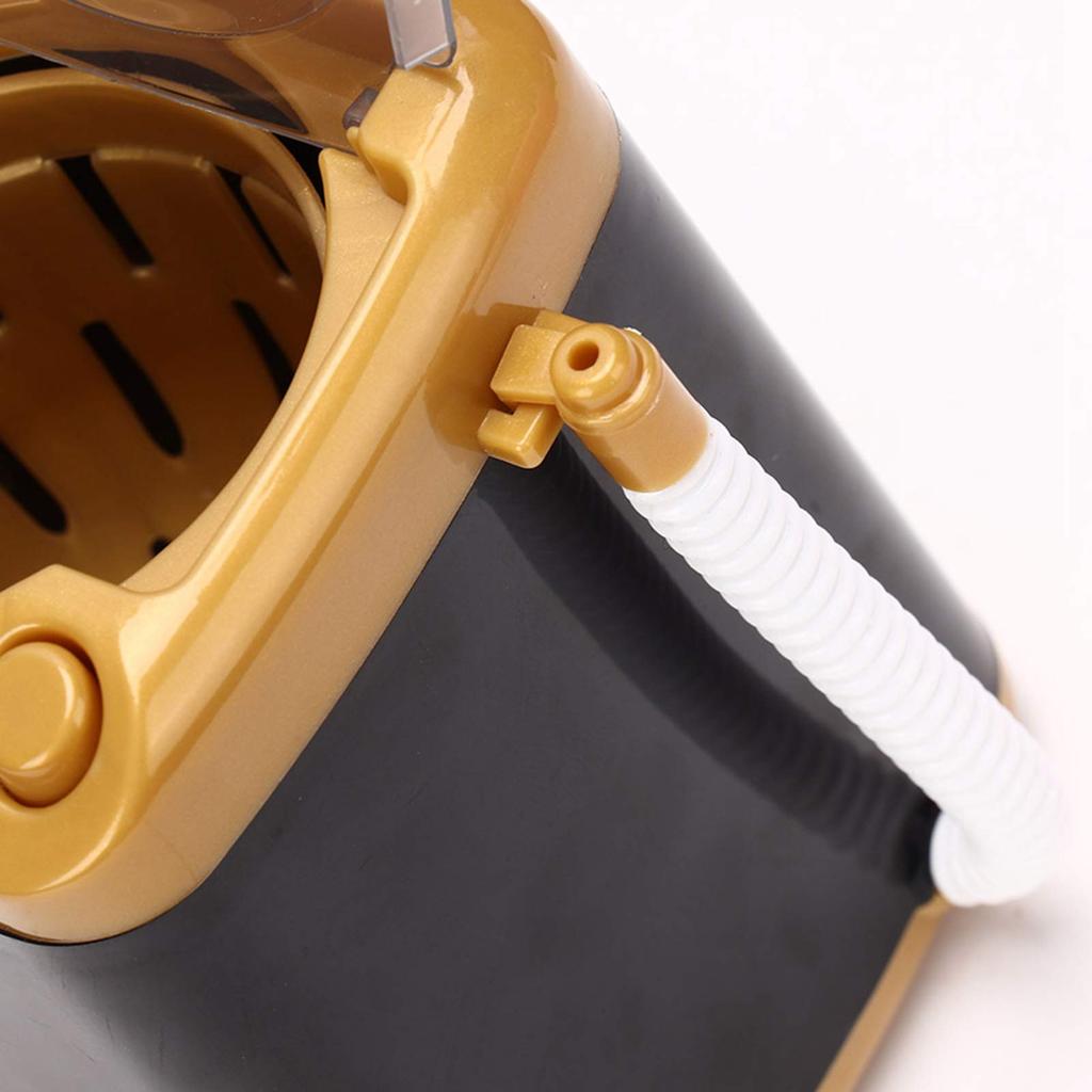 Cute, portable, realistic mini washing machine for pretend play, educational play, and makeup brushes (gold)