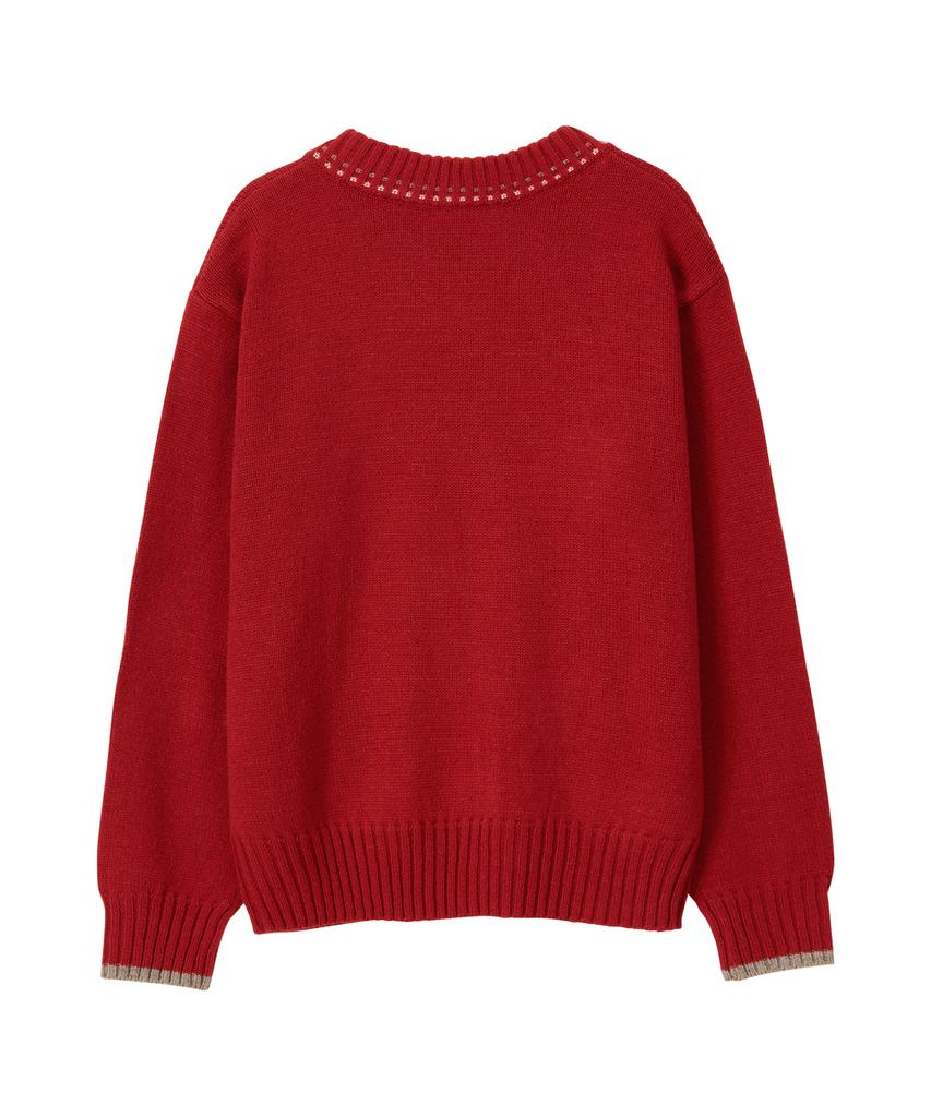 Biteoseljeu Clover V-Neck Knit - Red