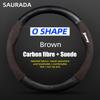 For Suzuki Jimny jb74 jb64 jb43 jb53 2015 Suede Car Steering Wheel Cover Anti-Slip Steering Wheel Cover 38cm Car Accessories