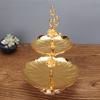 2 Tier Cupcake Serving Tray Metal Fruit Dessert Display Holders for Tea Party Christmas Wedding Decor
