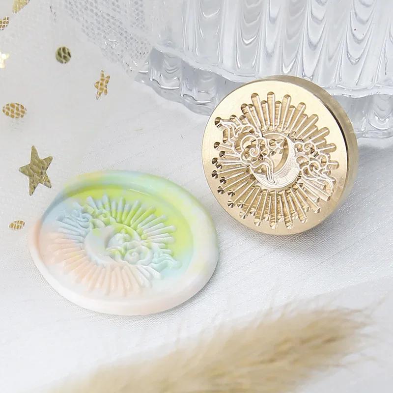 Wax Seal Stamp Moon Stars Vintage Sealing Stamp Head For Cards Craft Envelopes Wedding Wax Lacquer for Seals Scrapbooking