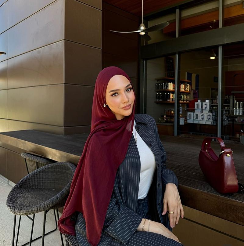 Women Muslim Chiffon Hijab Scarf Shawls Modal Cotton Jersey Hijabs Plain Soft for Ramadan Lady Voile Head Wraps Islamic Turban