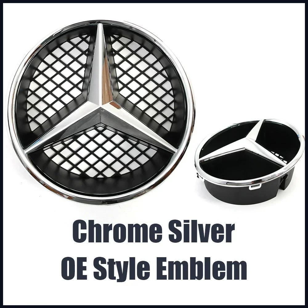 

Стиль OE Чорна та срібляста передня решітка Глянцева чорна емблема зірки Для Mercedes Benz GLK-Class X204 2008-2012 GLK280 GLK300 GLK350