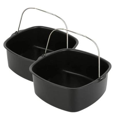 Non-Stick Air Fryer Baking Tray & Basket, Oven-Safe Cake Pan for Philips, Multi-Use Kitchen Tool for Chips, Pizza & Desserts