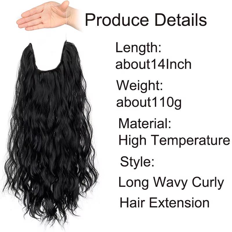 European & American Long Curly Water Wave Wigs for Women - Seamless Hair Extensions
