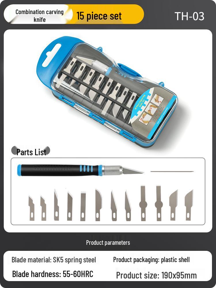 Handmade Carving Knife & Stamp Set for DIY Paper, Fruit, and Vegetable Engraving