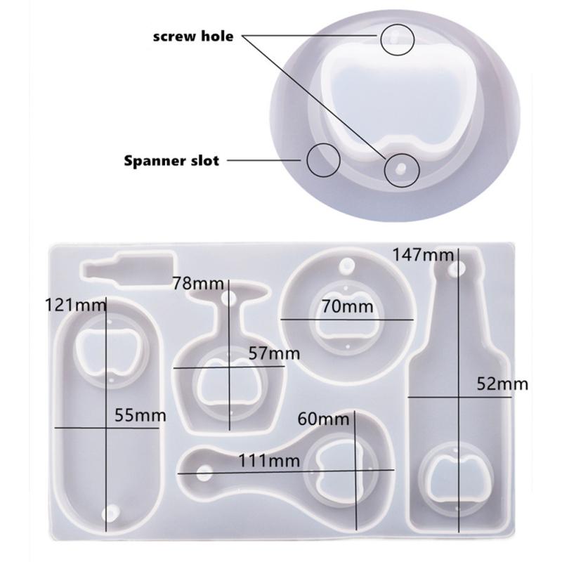 Kit matrițe pentru deschizător de sticle Deschizător de bere Forme din silicon Artizanat DIY Fabricarea cheii pentru bere