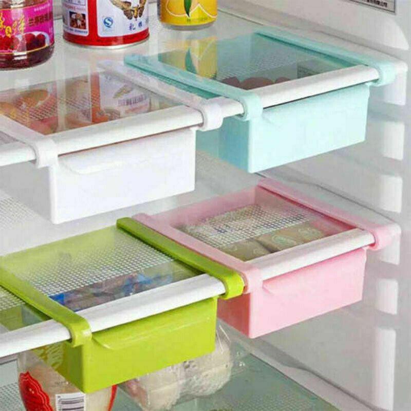 Versatile And Durable Slide Kitchen Fridge Freezer Space Saver Organizer Box