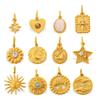 European & American Stainless Steel Sun Design Niche Jewelry - Luxurious, Non-Fading Star Gold for Women