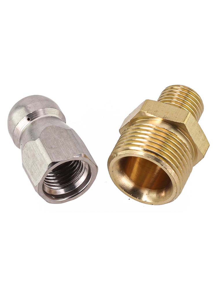 Unclog Nozzle Pipe Dredger Nozzle Stainless Steel Copper Accessories Front Rear Tool Attachment Cleaner Cleaning