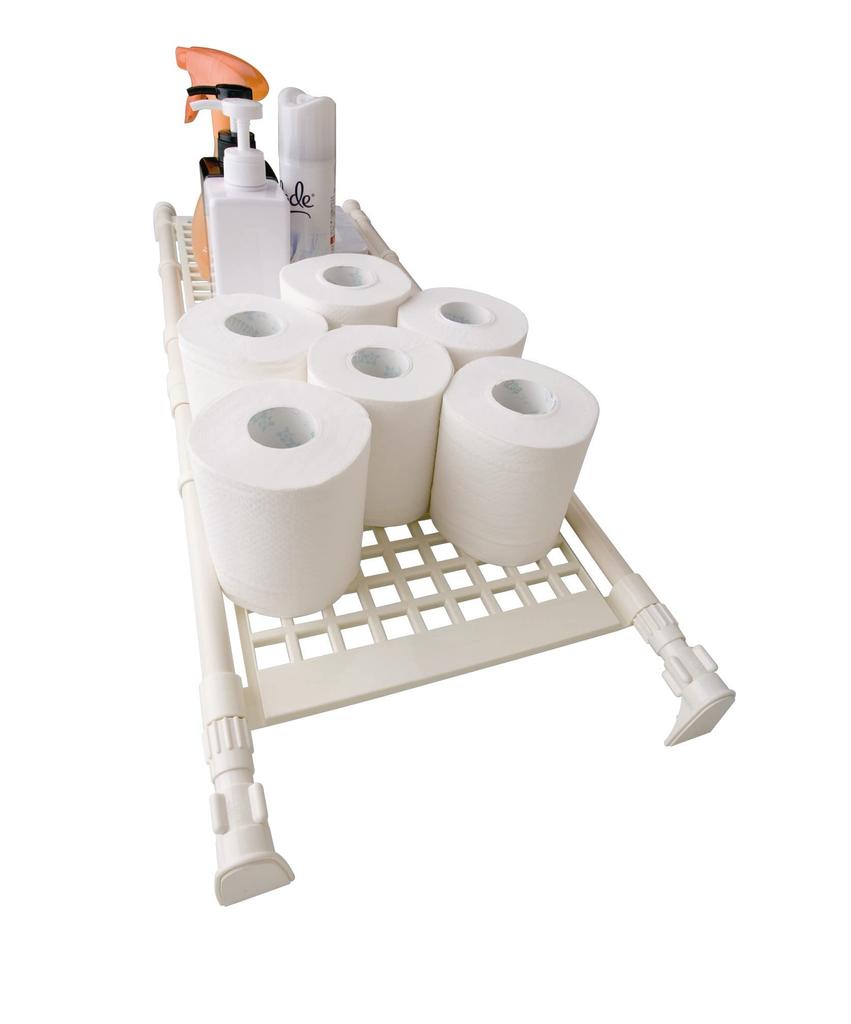 Sekisui Plastics Co., Ltd. Sekisui Tension Shelf, Super Strong Wide Mesh Rack KWT, Mounting Range: Width 65-94cm, Depth 33cm