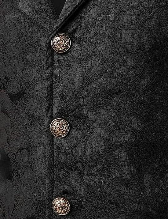 Mittelalterliches Gothic Herrenkostüm lange Weste für Halloween