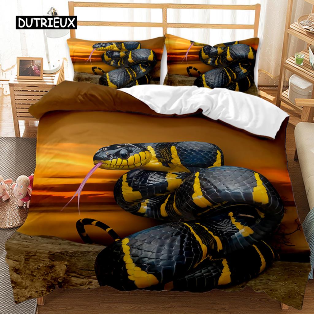 Snake Bedding Set Duvet Cover Set 3d Bedding Digital Printing Bed Linen Queen Size Bedding Set Fashion Design