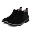 Large Size Autumn and Winter Medium and High Top Men's Velvet Cotton Shoes Leather Boots Short Boots Snow Boots Martin Boots Men's Chelsea Boots