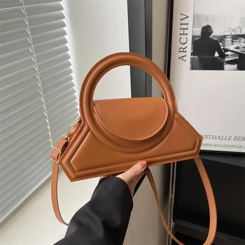 A Fashion Handbag  Spring New Foreign Solid Color Shoulder Crossbody Bag Foreign Small Square Shoulder Bag Women