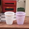 1/12 Dollhouse Mini Hollowed-Out Trash Can Model Dollhouse Living Furniture Decoration Dolls House Micro Scene Ornament