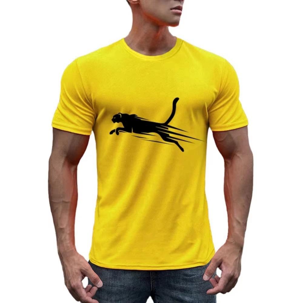 New Men'S T-Shirt Summer Quick-Drying Fitness T-Shirt Simple Fashion Casual O-Neck Loose Breathable Mesh Oversized Sports Top