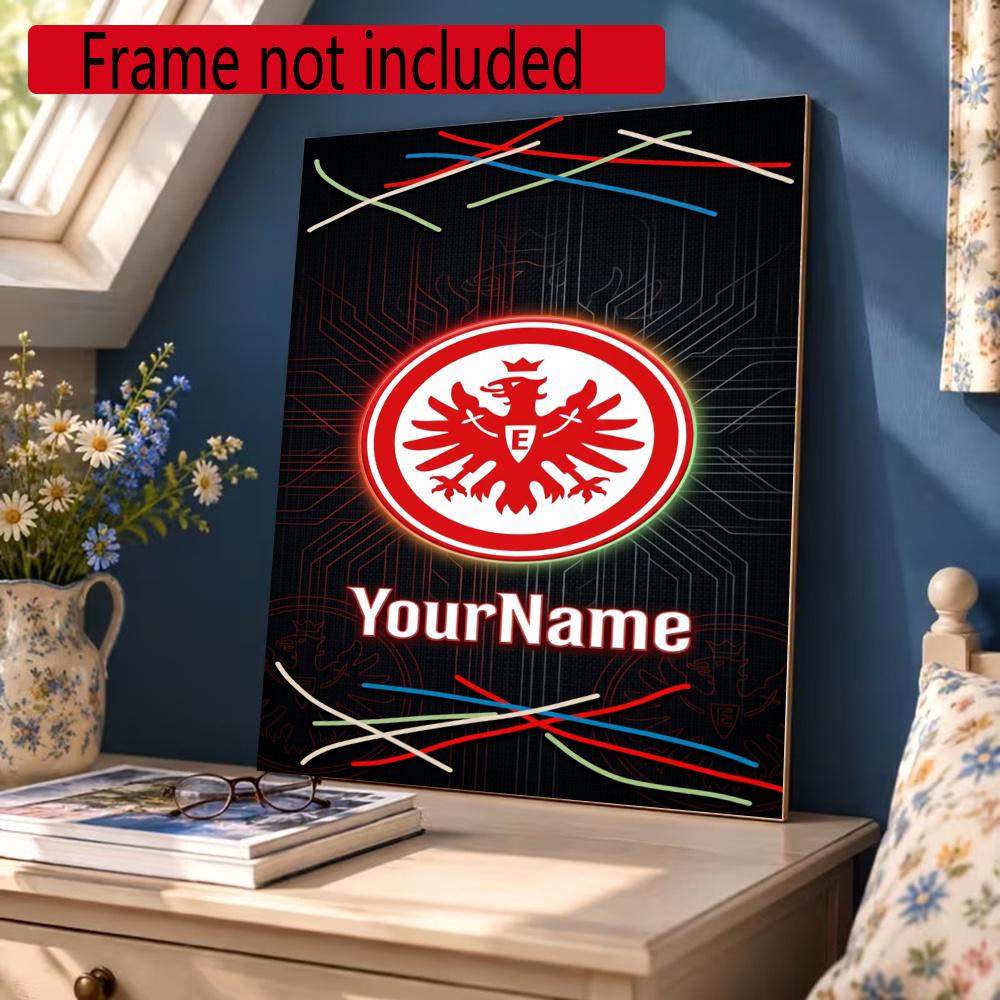 Eintracht Frankfurt Personalized Name Diamond Paintings Mosaic Wall Round Diamond Art Painting Kits Embroidery Crystal Accessories Frameless