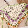 Floral Triangle Turban Flower Crochet Bandana Vintage Knitted Headband  Girls