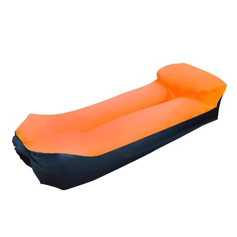 Inflatable Banana Bed Folding Sofa Pillow For Beach Air Bed Portable Outdoor Camping Air Cushion Sleeping Bed With Pillow
