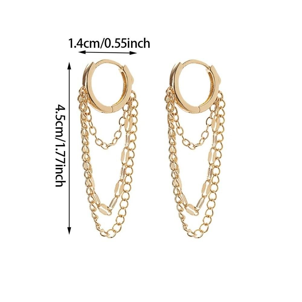 Hypoallergenic Chain Earrings Tassel Dangle Drop Earrings Fashion Hoop Earrings  Daily Wear